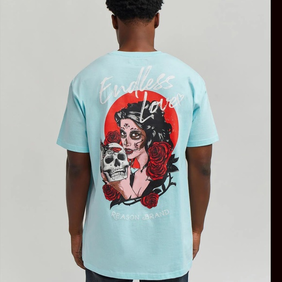 Aqua Blue Endless Love Tee - Size XL - Picture 3 of 7